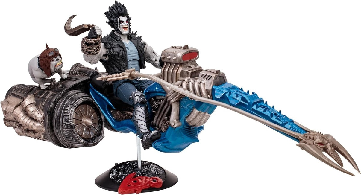 DC Multiverse (Justice League of America) Lobo & Spacehog 7-Inch Scale Action Figure with Vehicle Gold Label Exclusive