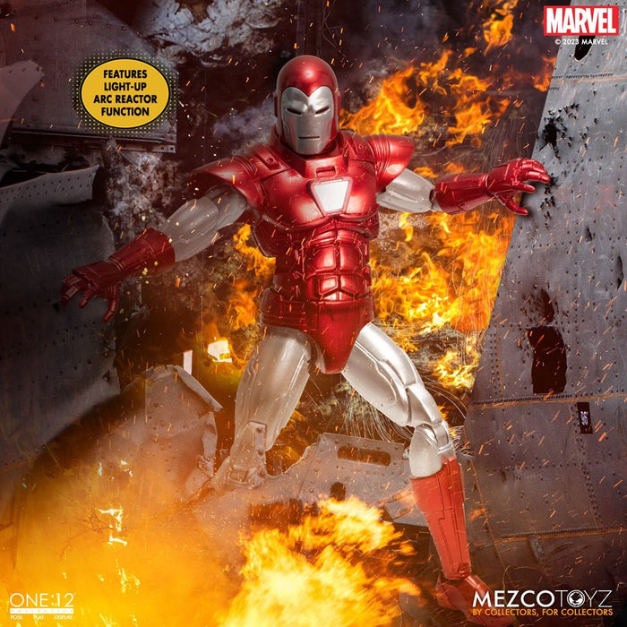 Mezco One:12 Collective Iron Man: Silver Centurion Edition Action Figure