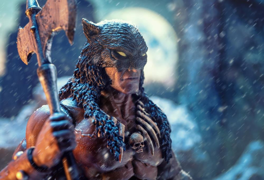 Fire and Ice 1:12 Scale Dark Wolf Action Figure