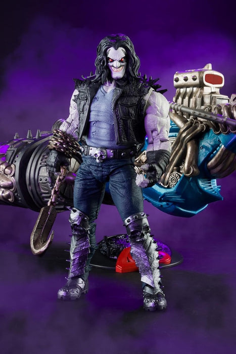 DC Multiverse (Justice League of America) Lobo & Spacehog 7-Inch Scale Action Figure with Vehicle Gold Label Exclusive