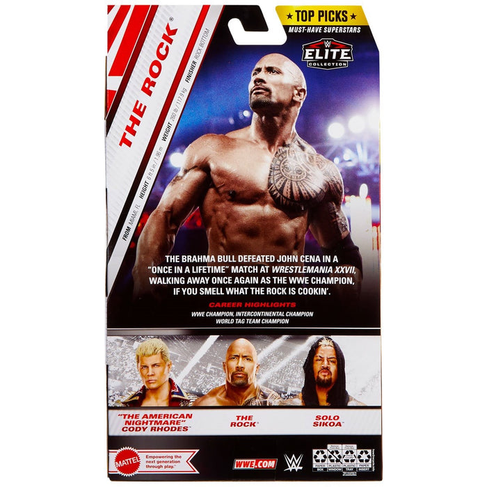 WWE Elite Top Picks 2024 The Rock Action Figure