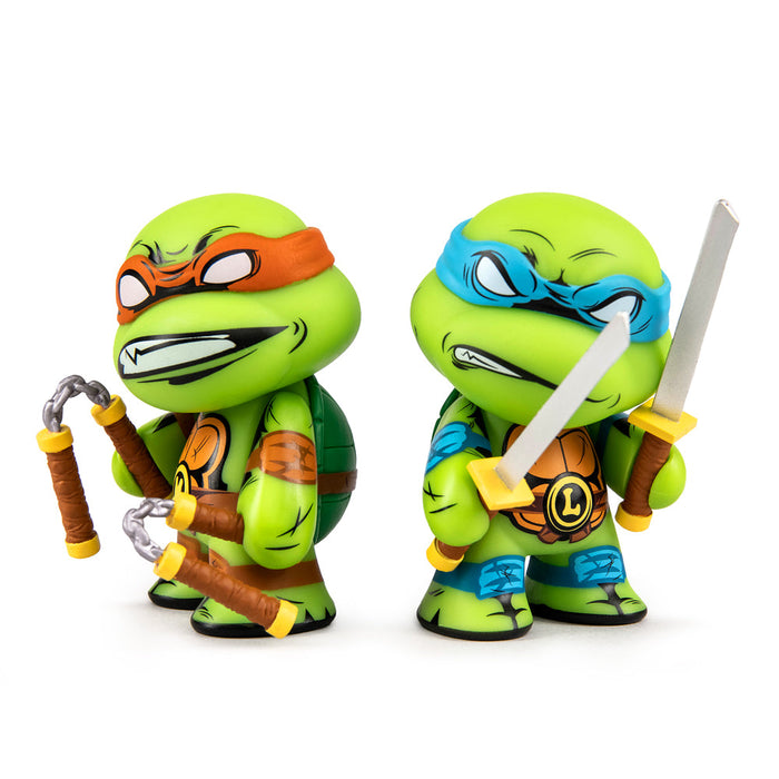 Teenage Mutant Ninja Turtles Michelangelo & Leonardo 3-Inch Vinyl Figure 2-Pack