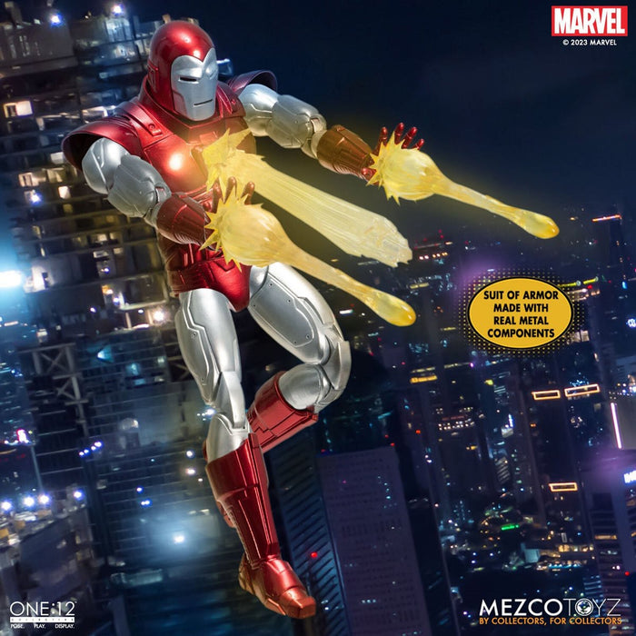 Mezco One:12 Collective Iron Man: Silver Centurion Edition Action Figure