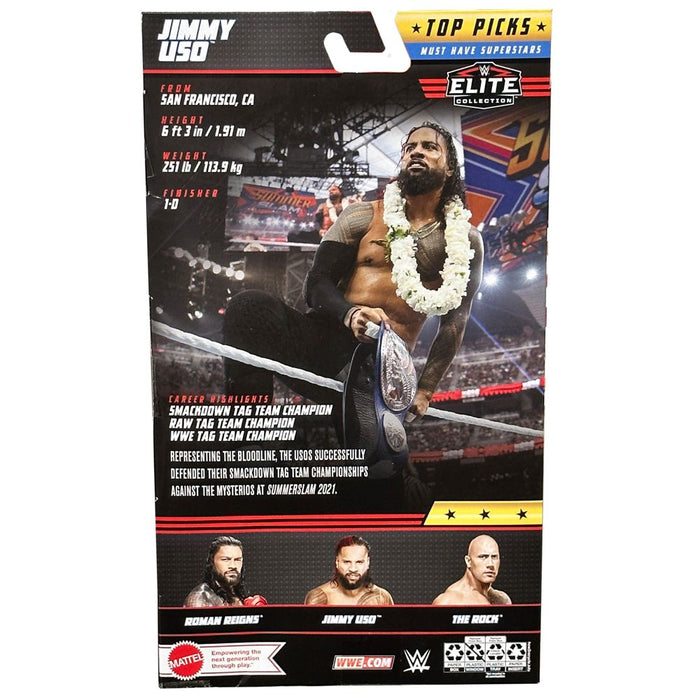 WWE Top Picks Elite Collection Jimmy Uso 6-Inch Action Figure