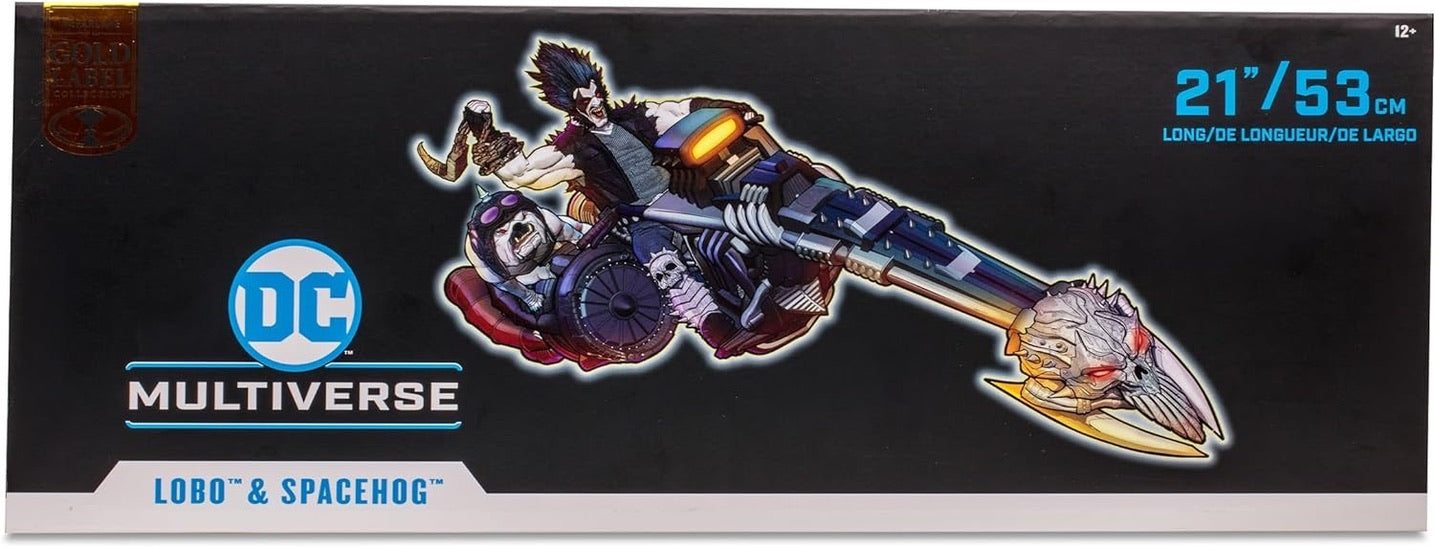 DC Multiverse (Justice League of America) Lobo & Spacehog 7-Inch Scale Action Figure with Vehicle Gold Label Exclusive