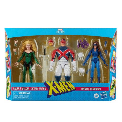 Marvel Legends X-Men Excalibur Captain Britain, Marvel's Meggan, Marvel's Shadowcat 6-Inch Action Figures