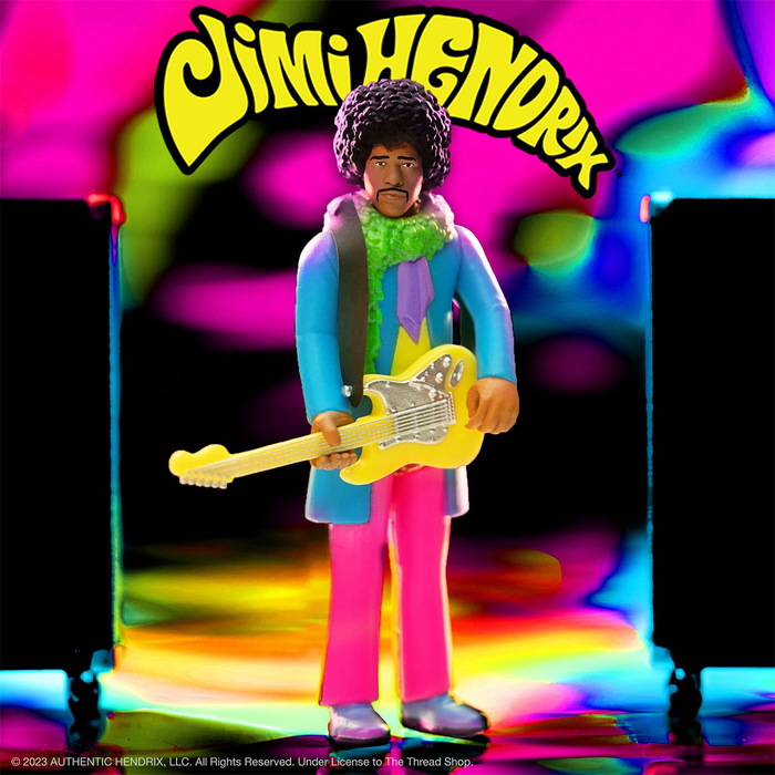 Jimi Hendrix Blacklight (Are You Experienced) ReAction Figure