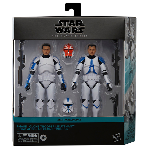 Star Wars The Black Series Phase 1 Clone Trooper Lieutenant & 332nd Ahsoka's Clone Trooper Action Figure 2-Pack