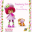 Strawberry Shortcake 6-Inch Rasberry Tart with Rhubarb Monkey Figure