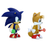 Sonic the Hedgehog Chaos Mini Series Sonic and Tails 3-Inch Figure 2 Pack