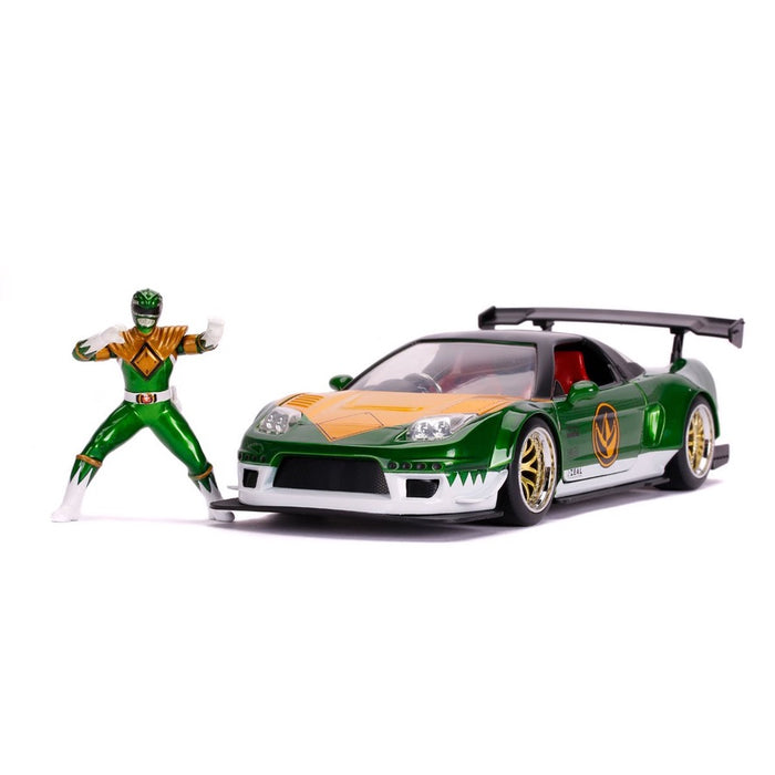 Mighty Morphin Power Rangers Green Ranger 2002 Honda NSX 1:24 Scale Die-Cast Metal Vehicle with Figure