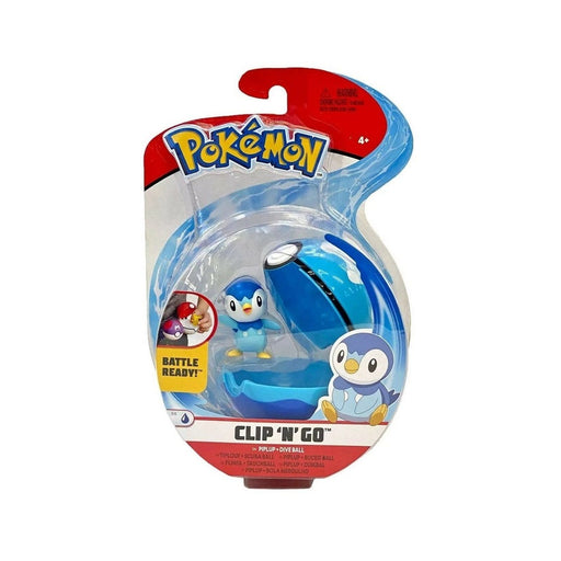 Pokemon Clip N' Go Piplup + Dive Ball