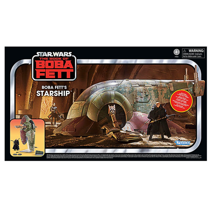 Star Wars The Vintage Collection Boba Fett's Starship 3 3/4-Inch-Scale The Book of Boba Fett Vehicle with Figure