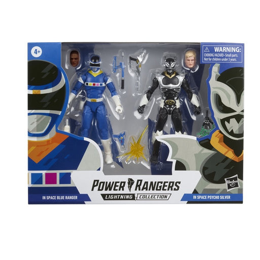 Power Rangers Lightning Collection In Space Blue Ranger vs. Silver Psycho Ranger 6-Inch Action Figures Battle Pack