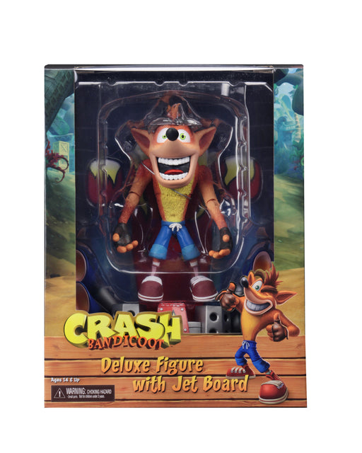 Crash Bandicoot 7-Inch Scale Deluxe Crash with Hoverboard Action Figure