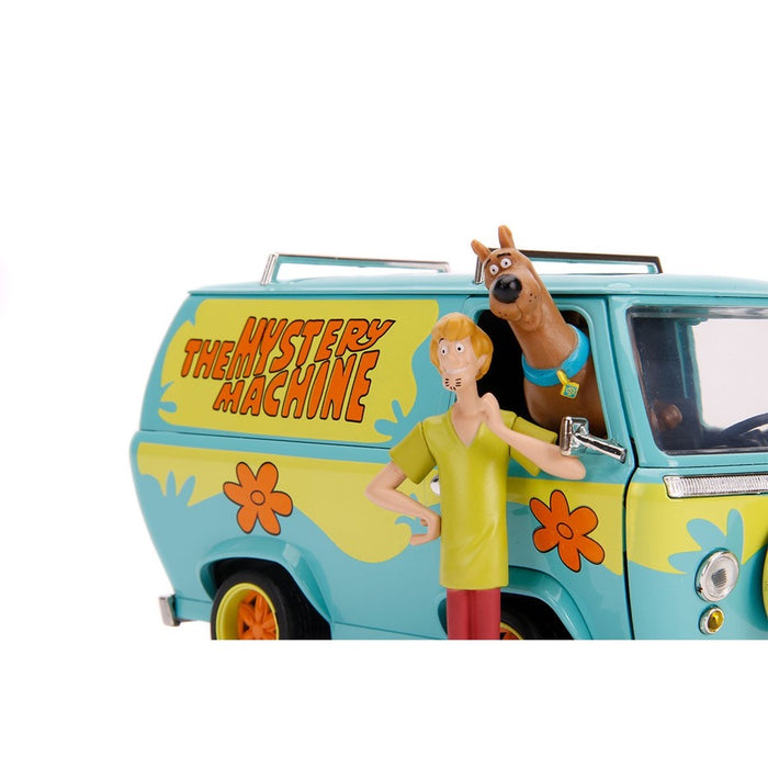 Scooby-Doo Mystery Machine with Scooby and Shaggy Figures 1:24 Die-Cast Metal Vehicle