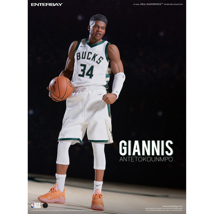 NBA Milwaukee Bucks Giannis Antetokounmpo Real Masterpiece 1:6 Scale Action Figure