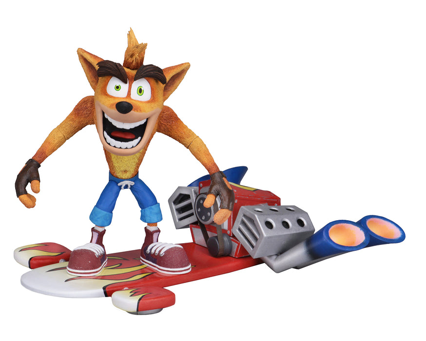 Crash Bandicoot 7-Inch Scale Deluxe Crash with Hoverboard Action Figure