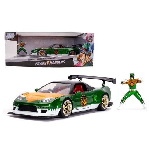 Mighty Morphin Power Rangers Green Ranger 2002 Honda NSX 1:24 Scale Die-Cast Metal Vehicle with Figure