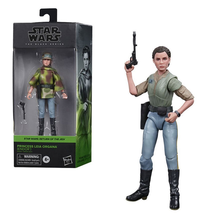 Star Wars The Black Series Princess Leia Organa (Endor Battle Poncho) 6-Inch Action Figure