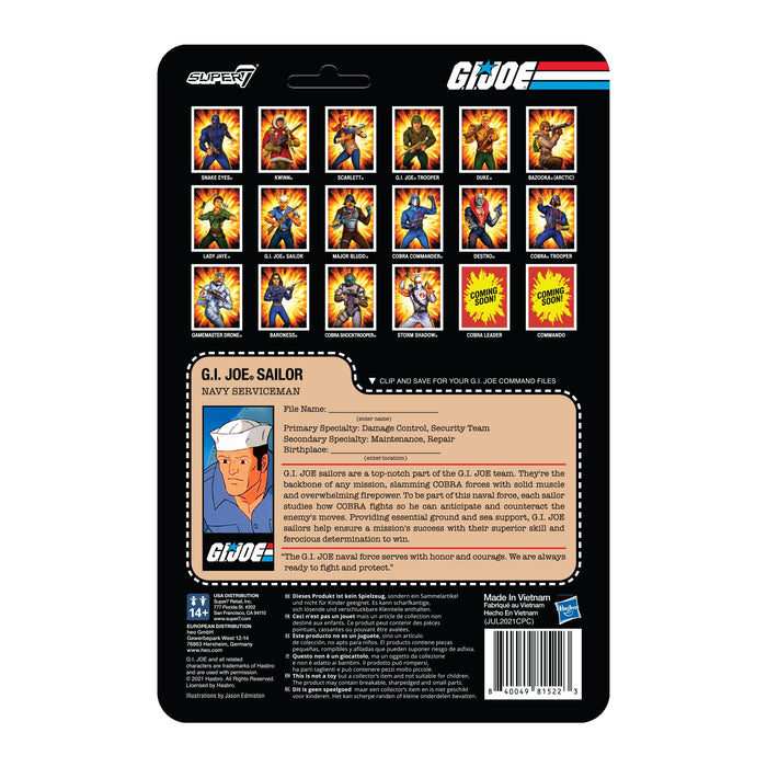 G.I. Joe ReAction Wave 2 Blueshirt Clean-Shaven (Pink) Action Figure