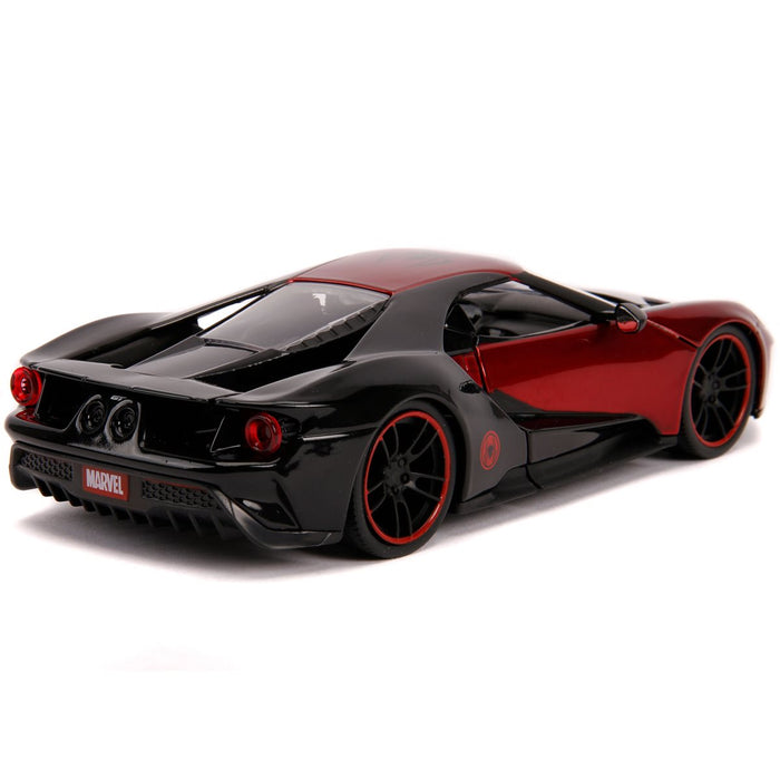 Spider-Man Miles Morales Hollywood Rides 2017 Ford GT 1:24 Scale Die-Cast Metal Vehicle with Figure