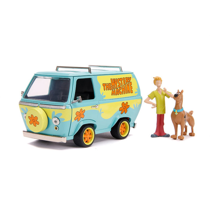 Scooby-Doo Mystery Machine with Scooby and Shaggy Figures 1:24 Die-Cast Metal Vehicle