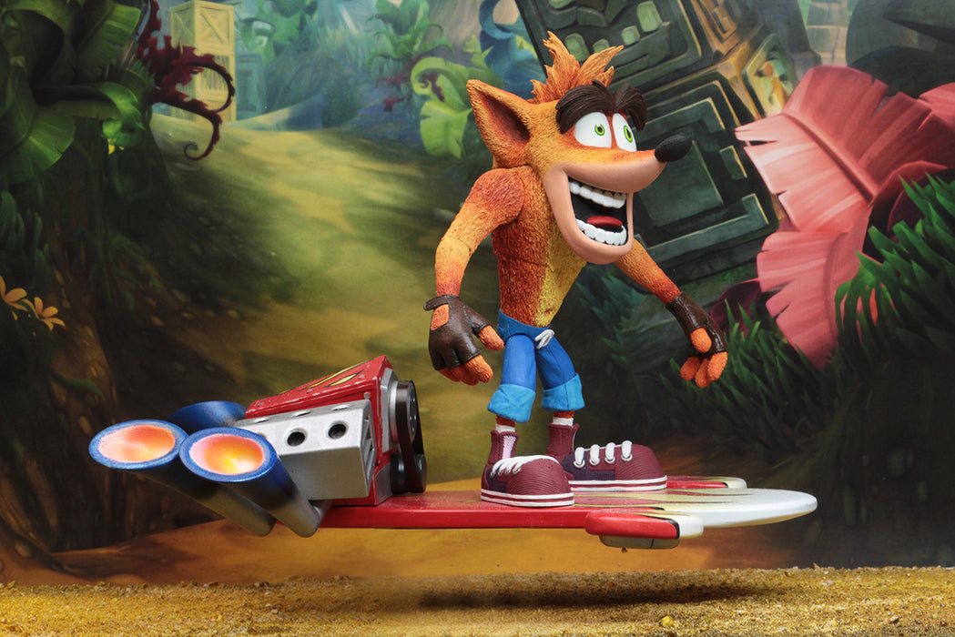 Crash Bandicoot 7-Inch Scale Deluxe Crash with Hoverboard Action Figure