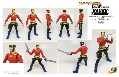 Hero H.A.C.K.S. Wave 1 Flash Gordon Comic Flash Gordon 4-Inch Figure