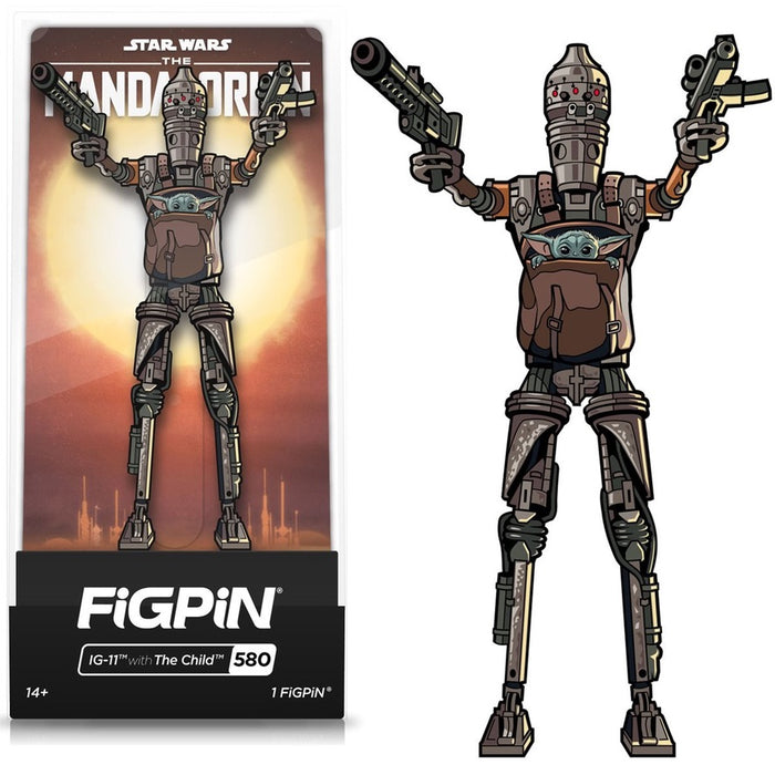 Star Wars: The Mandalorian IG-11 with The Child FiGPiN Classic Enamel Pin