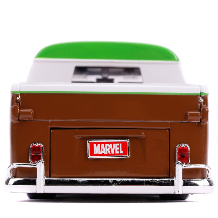 Guardians of the Galaxy 1963 Volkswagen Bus 1:24 Scale Die-Cast Metal Vehicle with Groot Figure