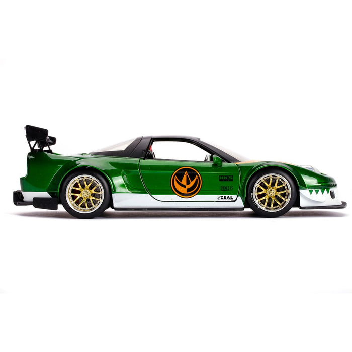 Mighty Morphin Power Rangers Green Ranger 2002 Honda NSX 1:24 Scale Die-Cast Metal Vehicle with Figure