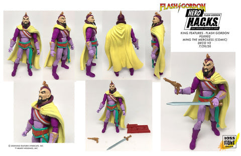 Hero H.A.C.K.S. Wave 1 Flash Gordon Comic Ming the Merciless 4-Inch Figure