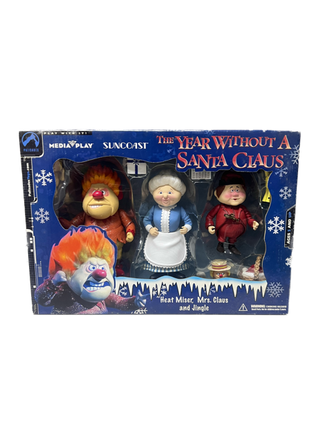 The Year Without a Santa Claus Heat Miser, Mrs. Claus & Jingle 3-Pack Figure Set