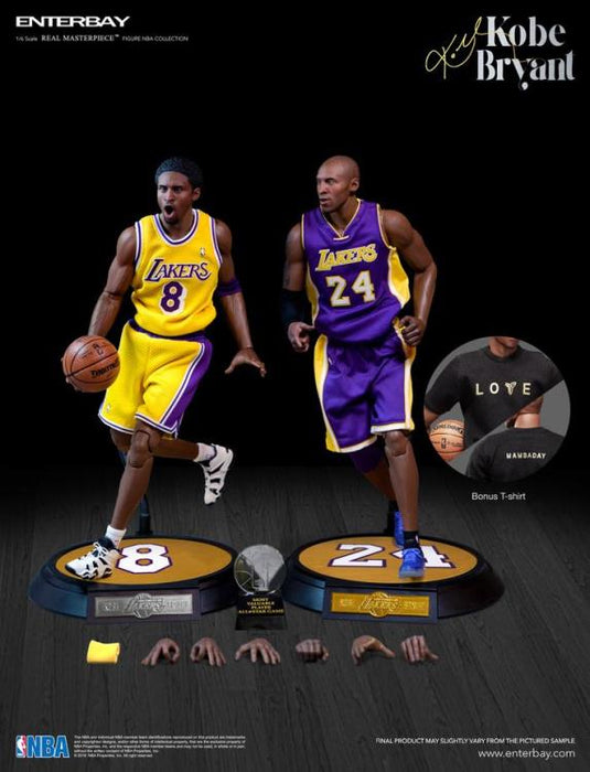 NBA Collection Kobe Bryant 1:6 Scale Real Masterpiece Action Figure 2-Pack