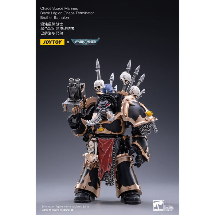 Warhammer 40,000 Chaos Space Marines Black Legion Chaos Terminator Brother Bathalorr 1:18 Scale Figure