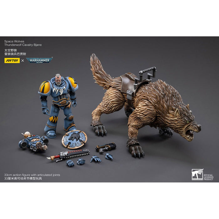 Warhammer 40,000 Space Wolves Thunderwolf Calvary Bjane 1:18 Scale Action Figure Set