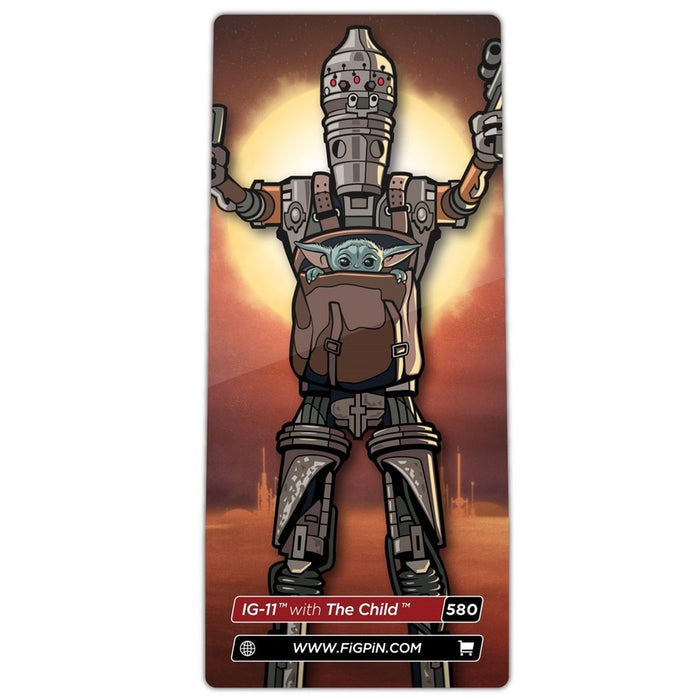 Star Wars: The Mandalorian IG-11 with The Child FiGPiN Classic Enamel Pin