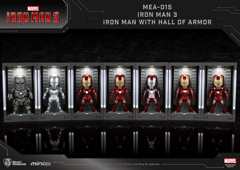 Iron Man 3 MEA-015 Iron Man MK IV Action Figure with Hall of Armor Display - Previews Exclusive