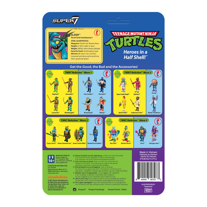 Teenage Mutant Ninja Turtles ReAction Wave 4 Slash Action Figure