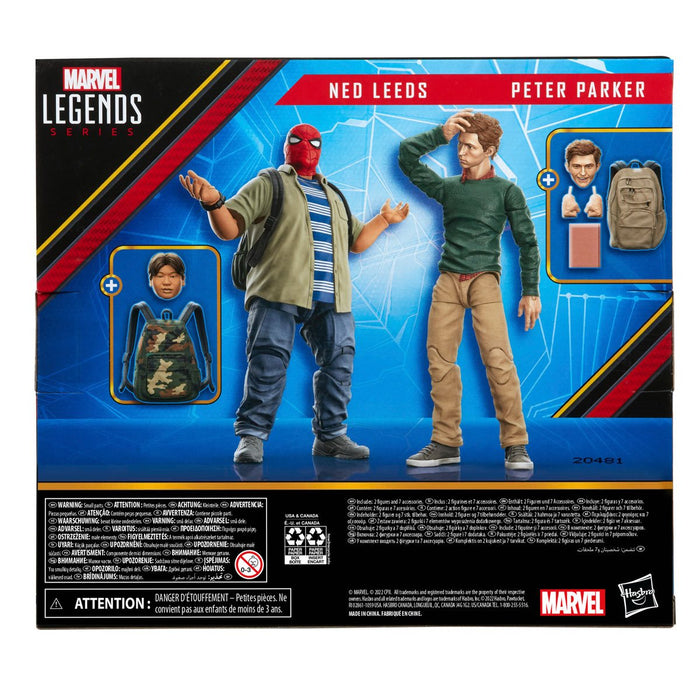 Marvel Legends Spider-Man Homecoming Ned Leeds and Peter Parker 6-inch Action Figure 2-Pack