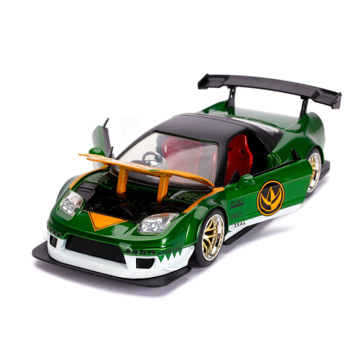 Mighty Morphin Power Rangers Green Ranger 2002 Honda NSX 1:24 Scale Die-Cast Metal Vehicle with Figure