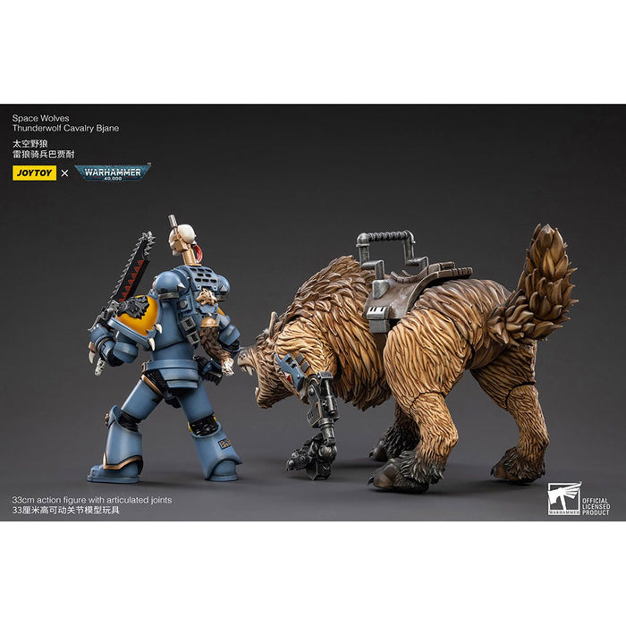 Warhammer 40,000 Space Wolves Thunderwolf Calvary Bjane 1:18 Scale Action Figure Set