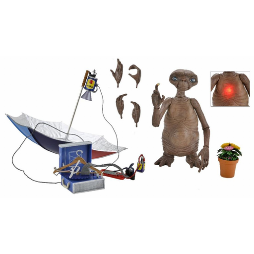 E.T. 40th Anniversary Ultimate Deluxe E.T. with LED Chest & "Phone Home" Communicator 7-Inch Scale Action Figure