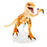 Jurassic World Tiger Raptor Amber Collection Figure