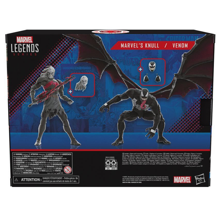 Spider-Man Marvel Legends King in Black Knull and Venom 6-inch Action Figure 2-Pack