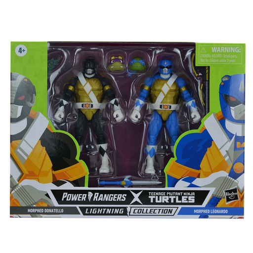 Power Rangers X Teenage Mutant Ninja Turtles Lightning Collection Donatello Black and Leonardo Blue Action Figure 2-Pack