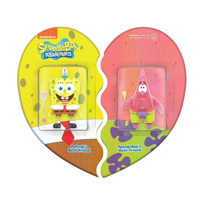 SpongeBob and Patrick BFF 3 3/4-Inch ReAction Figures (Glitter) 2-Pack - SDCC 2022 Exclusive